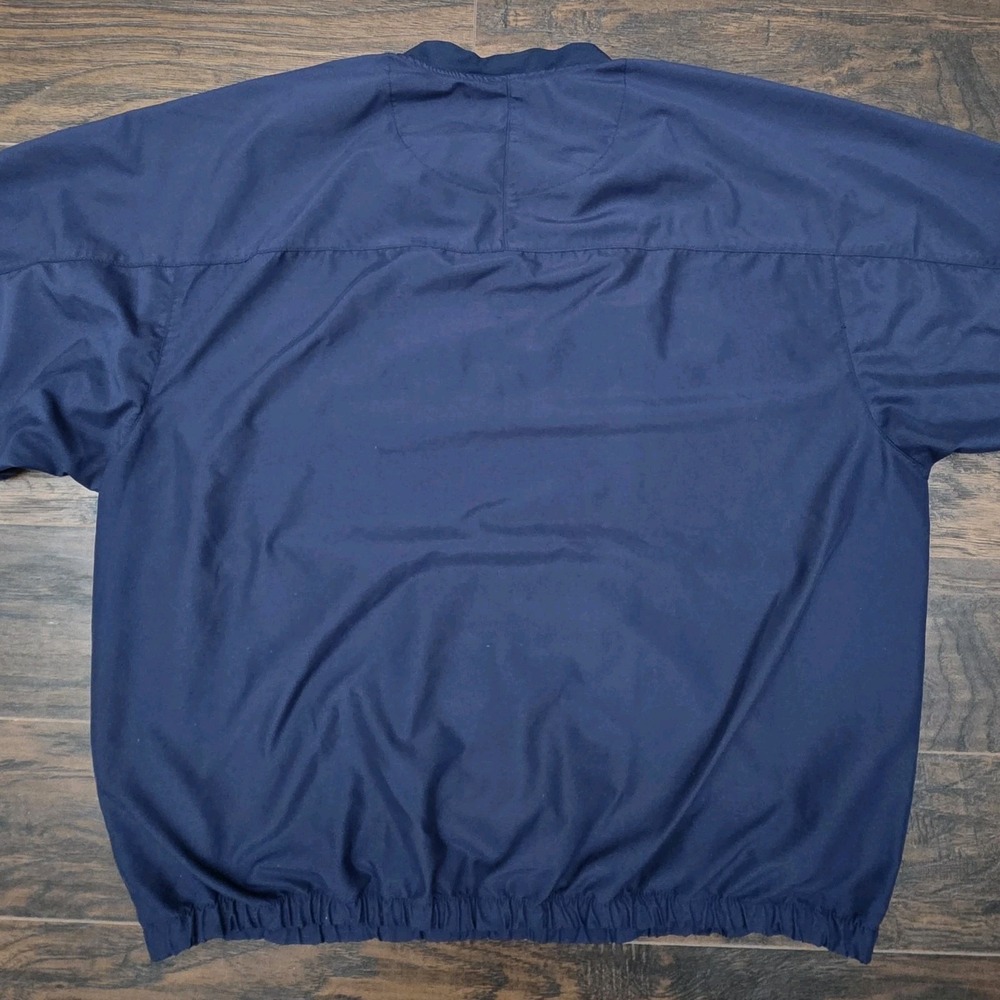 FootJoy Men's XL Navy Blue V-Neck Golf Pullover Windbreaker‎ Pockets Embroidered - Picture 6 of 9